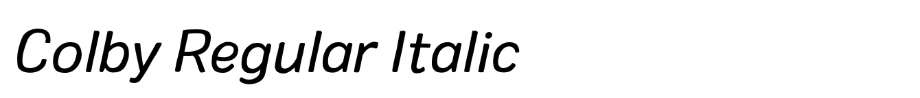 Colby Regular Italic